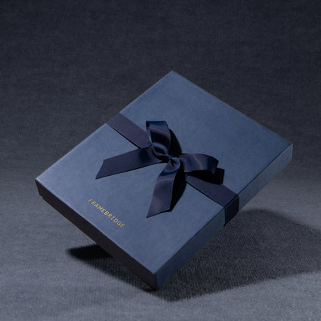Navy Gift Box with Bow for The Petite Gift;The Petite Gift on the Wall;The Petite Gift Irvine Slim;The Petite Gift Unboxing